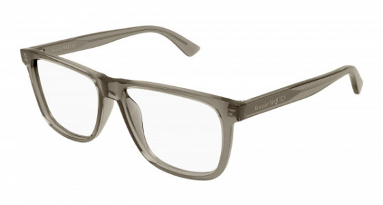 Alexander McQueen AM0463O Eyeglasses, 005 - BROWN with TRANSPARENT lenses