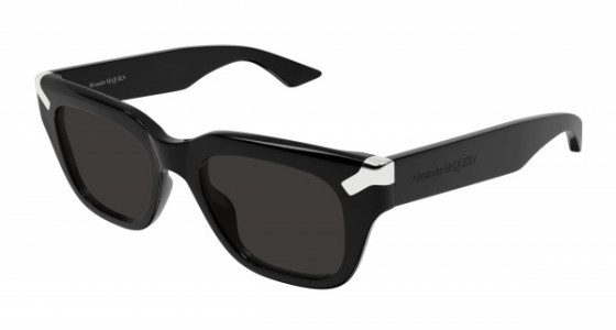 Alexander McQueen AM0439S Sunglasses, 001 - BLACK with GREY lenses