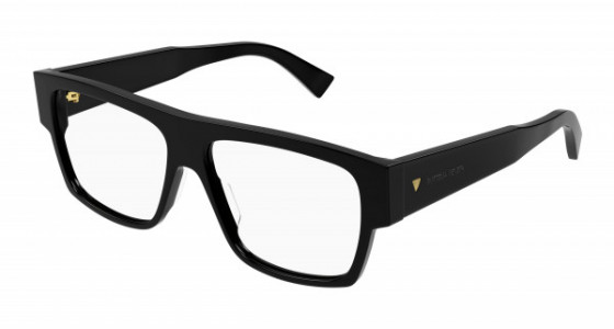 Bottega Veneta BV1290O Eyeglasses, 001 - BLACK with TRANSPARENT lenses