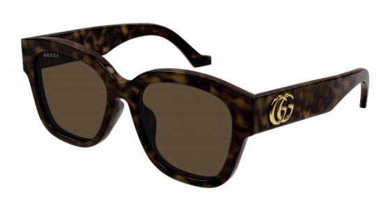 Gucci GG1550SK Sunglasses, 002 - HAVANA with BROWN lenses
