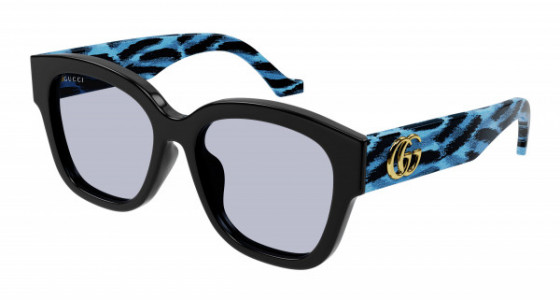 Gucci GG1550SK Sunglasses, 003 - BLACK with VIOLET lenses