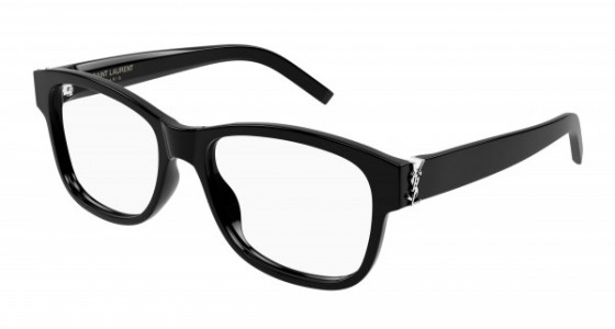 Saint Laurent SL M132 Eyeglasses, 001 - BLACK with TRANSPARENT lenses
