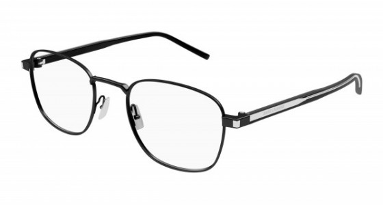 Saint Laurent SL 699 Eyeglasses, 001 - BLACK with CRYSTAL temples and TRANSPARENT lenses