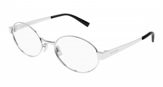 Saint Laurent SL 692 OPT Eyeglasses, 001 - SILVER with TRANSPARENT lenses