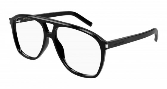 Saint Laurent SL 596 DUNE OPT Eyeglasses, 001 - BLACK with TRANSPARENT lenses