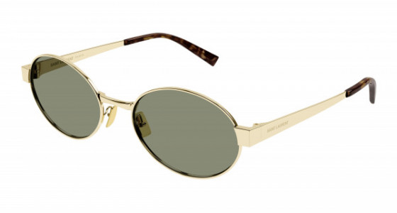 Saint Laurent SL 692 Sunglasses, 003 - GOLD with GREEN lenses