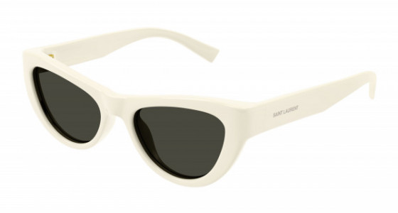 Saint Laurent SL 676 Sunglasses, 008 - IVORY with GREY lenses