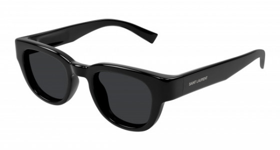 Saint Laurent SL 675 Sunglasses, 001 - BLACK with BLACK lenses