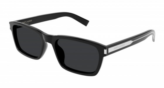 Saint Laurent SL 662 Sunglasses, 001 - BLACK with CRYSTAL temples and BLACK lenses