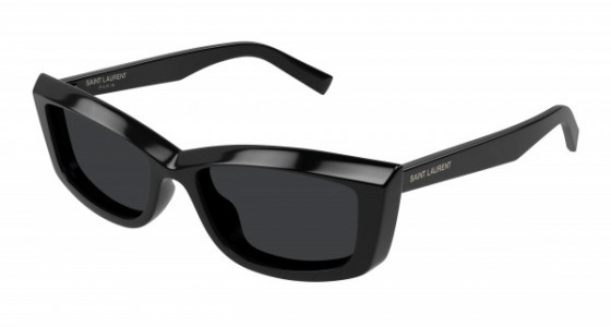 Saint Laurent SL 658 Sunglasses, 001 - BLACK with BLACK lenses
