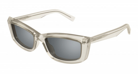 Saint Laurent SL 658 Sunglasses, 003 - BEIGE with SILVER lenses