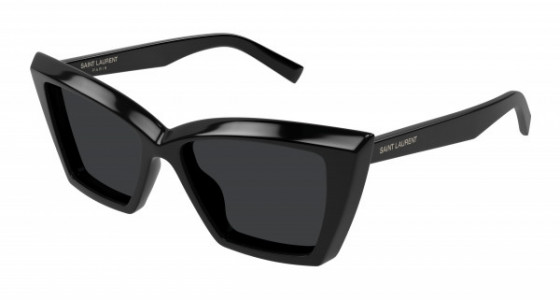 Saint Laurent SL 657/F Sunglasses, 001 - BLACK with BLACK lenses