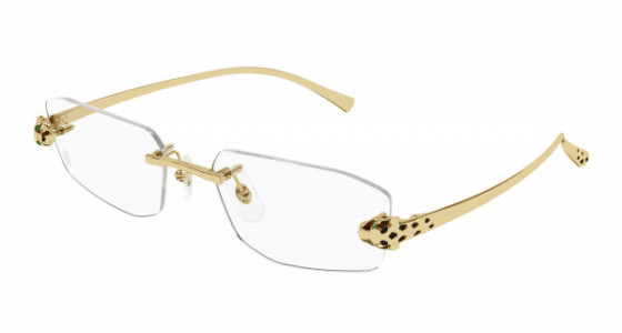 Cartier CT0494O Eyeglasses, 001 - GOLD with TRANSPARENT lenses