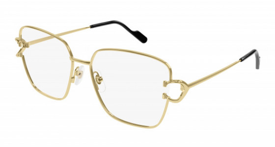 Cartier CT0486O Eyeglasses, 001 - GOLD with TRANSPARENT lenses