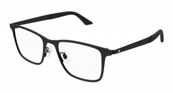 Montblanc MB0334O Eyeglasses, 001 - BLACK with TRANSPARENT lenses
