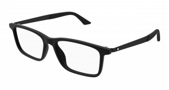 Montblanc MB0333O Eyeglasses, 001 - BLACK with TRANSPARENT lenses