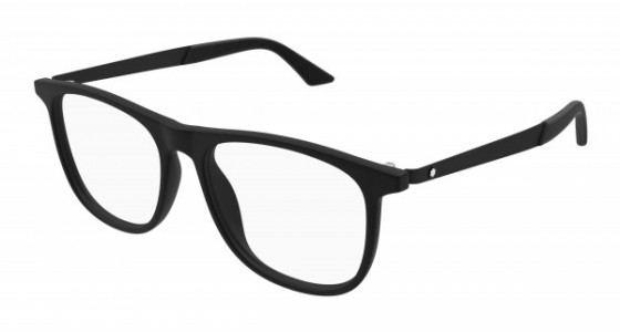 Montblanc MB0332O Eyeglasses, 001 - BLACK with TRANSPARENT lenses