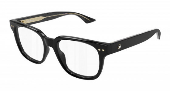 Montblanc MB0321O Eyeglasses, 001 - BLACK with TRANSPARENT lenses
