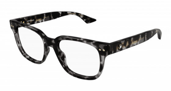Montblanc MB0321O Eyeglasses, 003 - BLACK with TRANSPARENT lenses