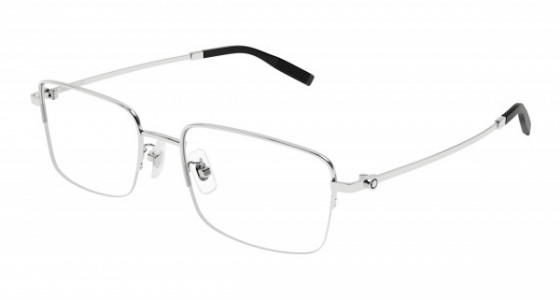 Montblanc MB0313OA Eyeglasses, 001 - SILVER with TRANSPARENT lenses
