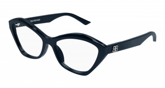 Balenciaga BB0341O Eyeglasses, 004 - BLUE with TRANSPARENT lenses