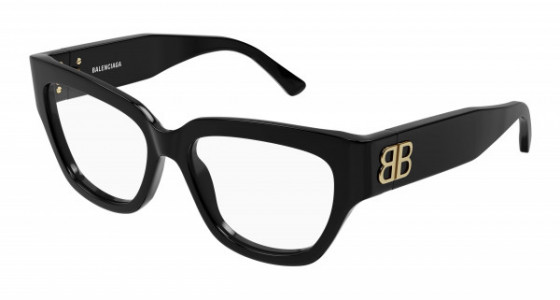 Balenciaga BB0326O Eyeglasses, 001 - BLACK with TRANSPARENT lenses