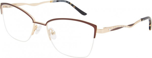 Exces PRINCESS 184 Eyeglasses, 101 BROWN - GOLD