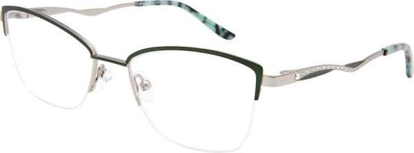 Exces PRINCESS 184 Eyeglasses, 103 GREEN - SILVER