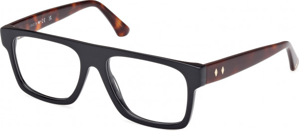Web Eyewear WE5426 Eyeglasses, 005 - Shiny Black / Dark Havana