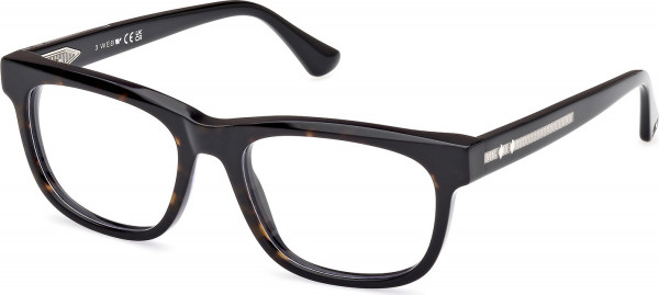 Web Eyewear WE5422 Eyeglasses, 056 - Dark Green/Striped / Shiny Black