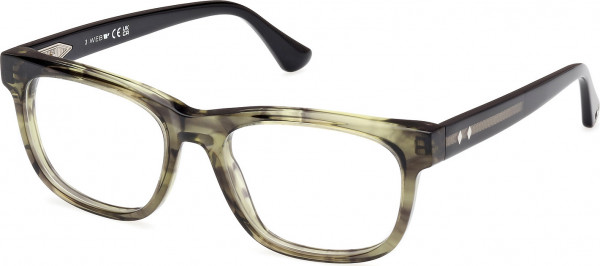 Web Eyewear WE5422 Eyeglasses, 098 - Light Brown/Striped / Shiny Black