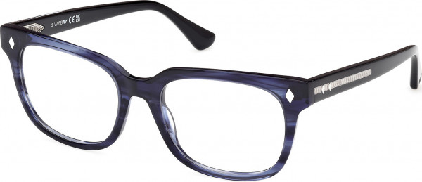 Web Eyewear WE5397 Eyeglasses, 092 - Blue/Striped / Blue/Striped