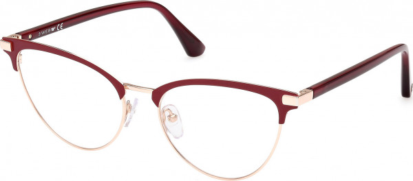 Web Eyewear WE5395 Eyeglasses, 069 - Shiny Pink Gold / Shiny Bordeaux