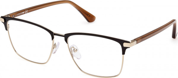 Web Eyewear WE5394 Eyeglasses, 002 - Shiny Pale Gold / Shiny Light Brown