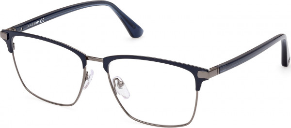Web Eyewear WE5394 Eyeglasses, 090 - Shiny Dark Ruthenium / Shiny Blue