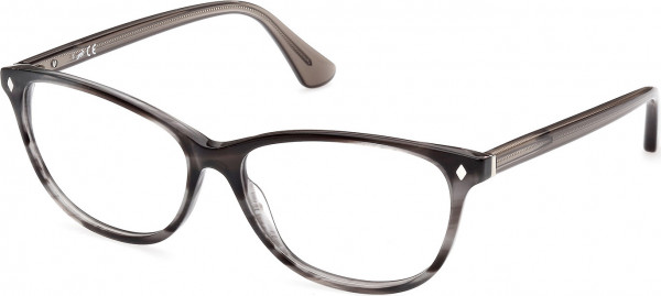 Web Eyewear WE5392 Eyeglasses, 005 - Grey/Striped / Shiny Grey