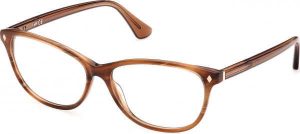 Web Eyewear WE5392 Eyeglasses, 050 - Light Brown/Striped / Shiny Light Brown