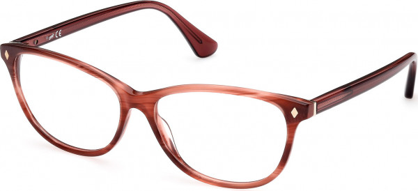 Web Eyewear WE5392 Eyeglasses, 083 - Pink/Striped / Shiny Dark Pink