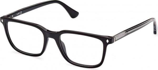 Web Eyewear WE5391 Eyeglasses, 005 - Shiny Black / Black/Crystal