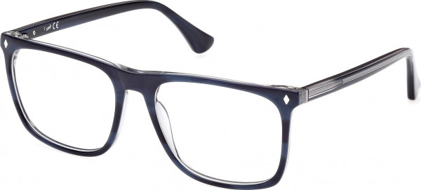Web Eyewear WE5389 Eyeglasses, 092 - Blue/Striped / Blue/Monocolor