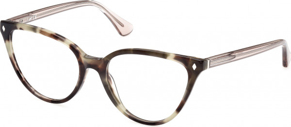 Web Eyewear WE5388 Eyeglasses, 056 - Coloured Havana / Shiny Light Brown