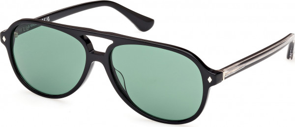 Web Eyewear WE0368 Sunglasses, 01N - Shiny Black / Shiny Black