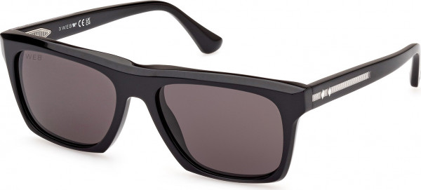 Web Eyewear WE0350 Sunglasses, 01A - Shiny Black / Shiny Black