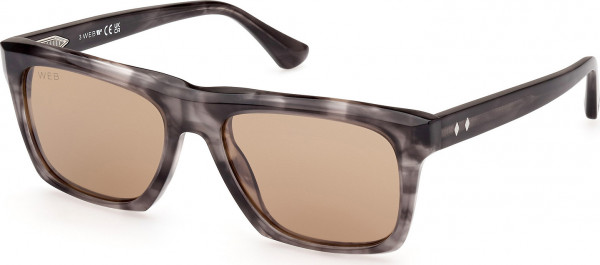 Web Eyewear WE0350 Sunglasses, 20E - Grey/Striped / Grey/Striped