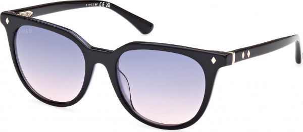 Web Eyewear WE0347 Sunglasses, 01W - Shiny Black / Shiny Black