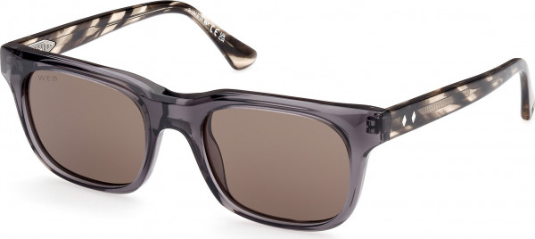 Web Eyewear WE0336 Sunglasses, 20E - Shiny Grey / Grey/Striped