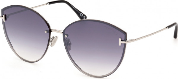 Tom Ford FT1106 EVANGELINE Sunglasses, 16C - Shiny Palladium / Shiny Palladium