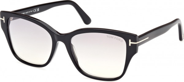 Tom Ford FT1108 ELSA Sunglasses, 01C - Shiny Black / Shiny Black