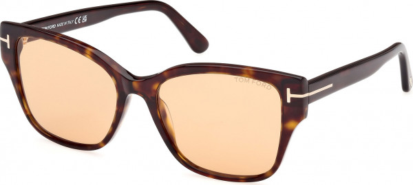 Tom Ford FT1108 ELSA Sunglasses, 52E - Dark Havana / Dark Havana