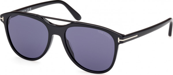 Tom Ford FT1098 DAMIAN-02 Sunglasses, 01V - Shiny Black / Shiny Black